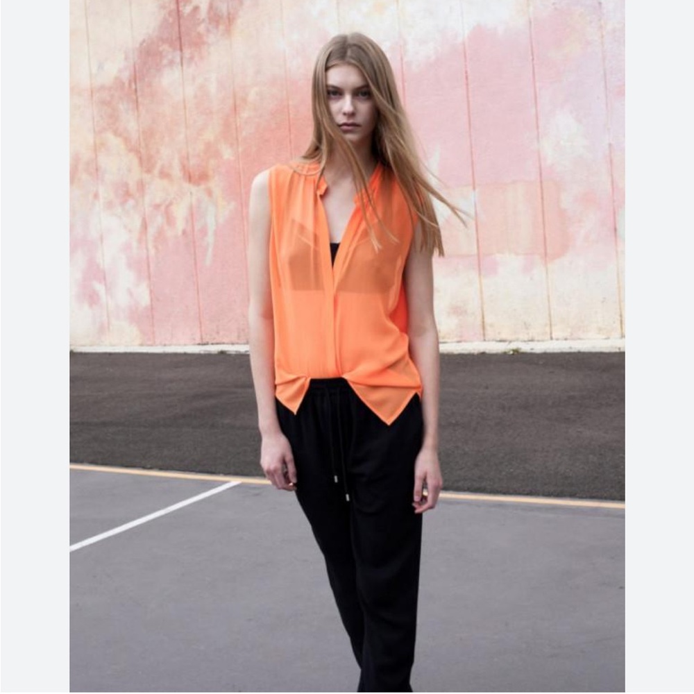 Dion Lee Line II Continious Silk Shirt Sz 2 #1